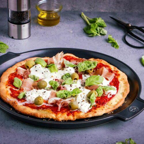Recette de Pizza au prosciutto et burrata