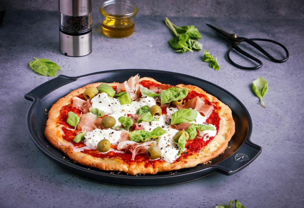 Recette de Pizza au prosciutto et burrata