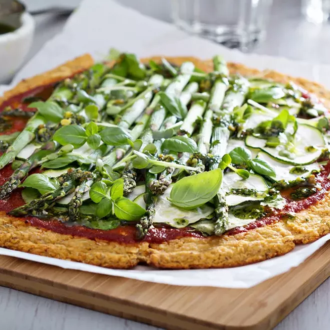 Pizza aux asperges