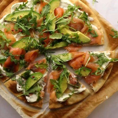 Pizza saumon avocat